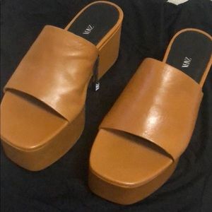 Size 8 Never worn zara platform shoes